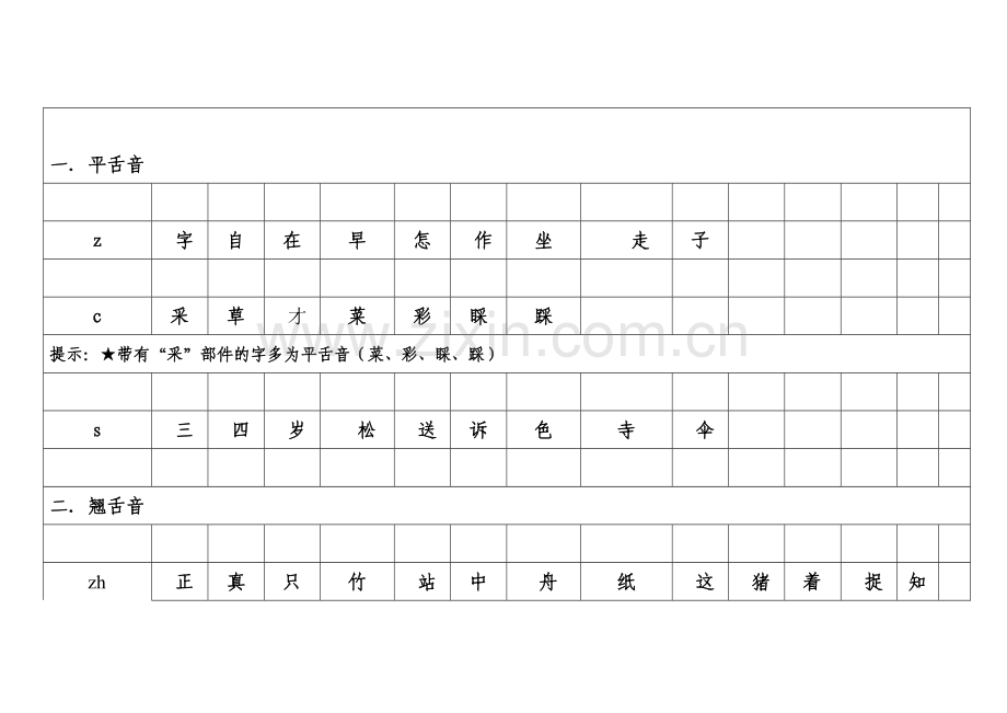 一年级前后鼻音练习题.doc_第1页