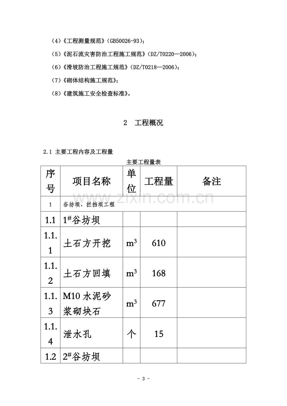 泥石流地质灾害治理工程施工组织设计.doc_第3页