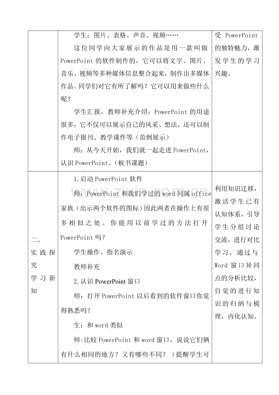 小学信息技术《初识PowerPoint》教学设计.doc_第3页