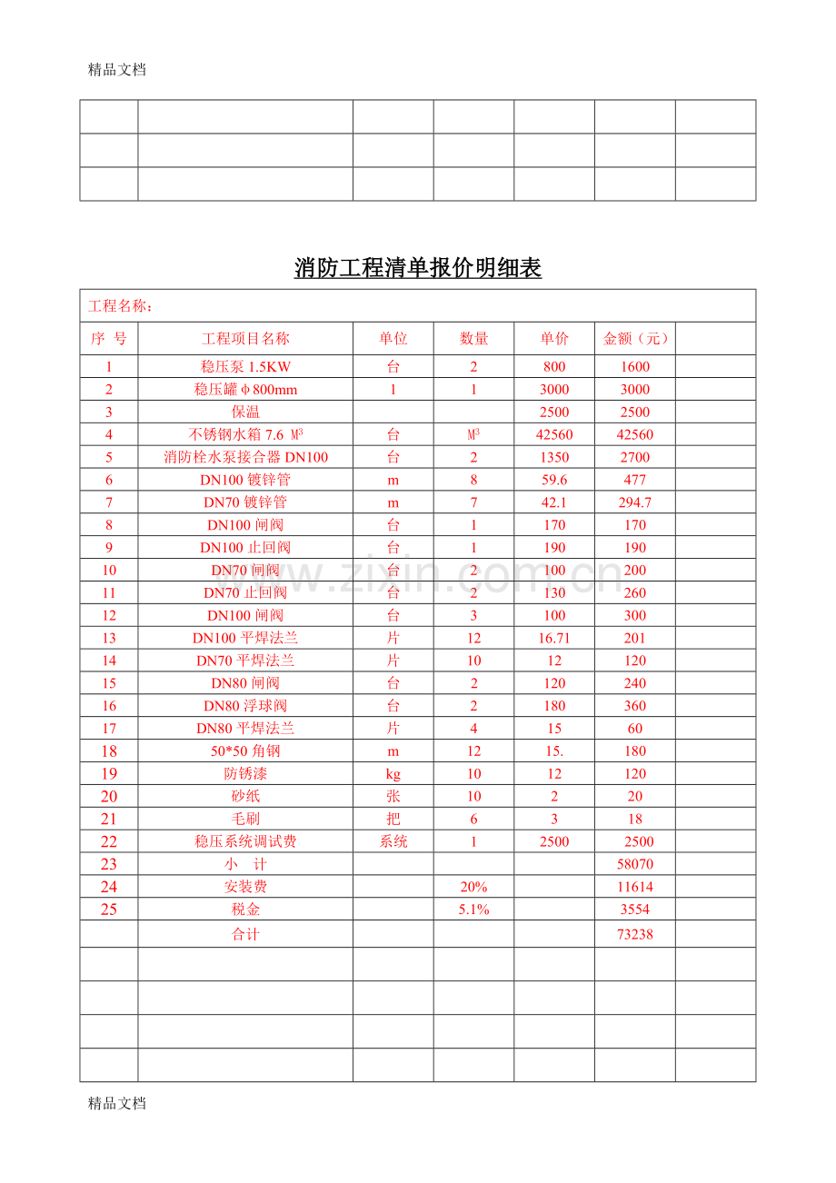 某消防工程清单报价明细表说课材料.doc_第3页