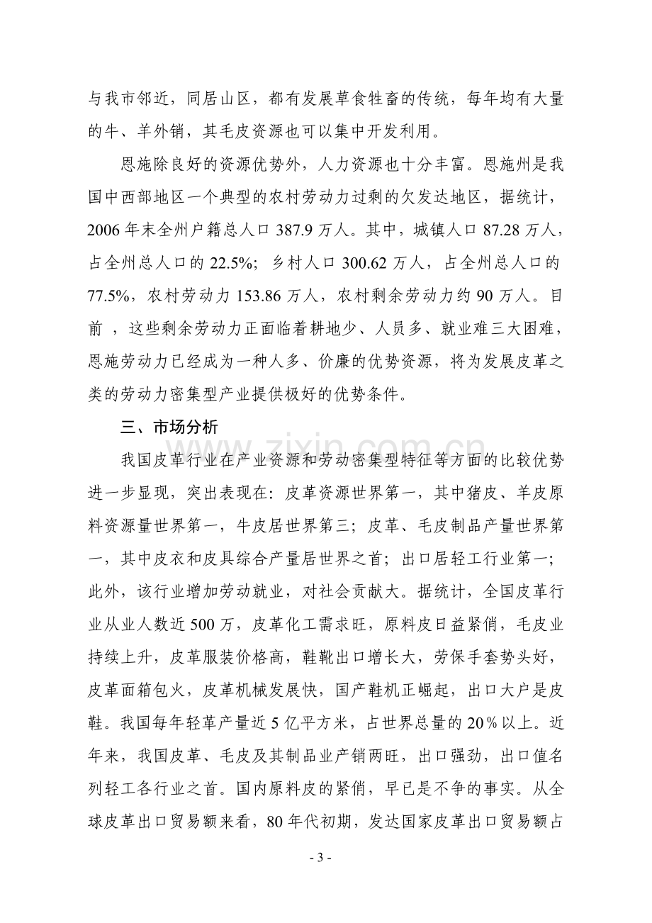 年产100万张皮革加工项目建议书.doc_第3页