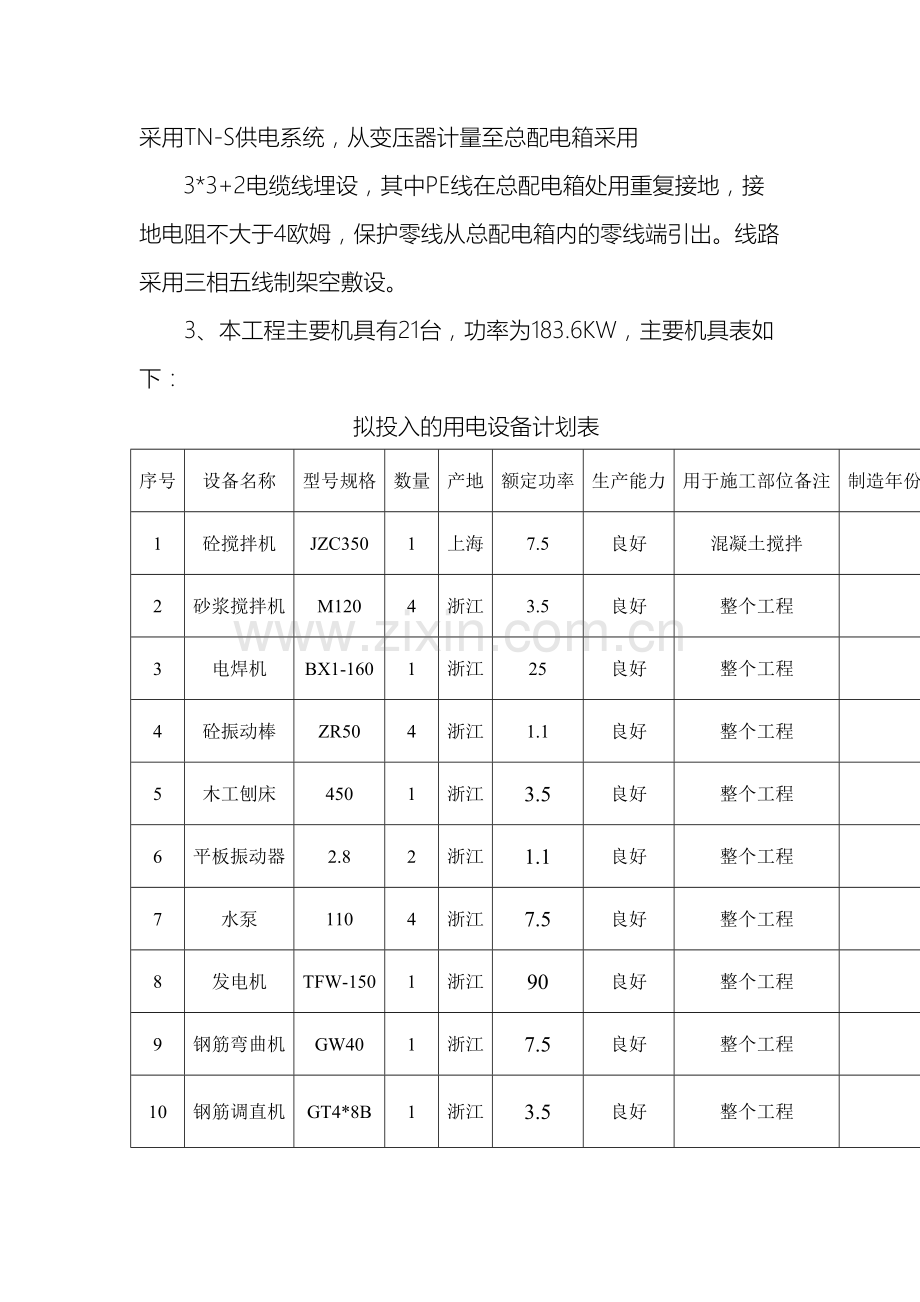 市政道路工程施工临时用电专项方案范文.doc_第3页