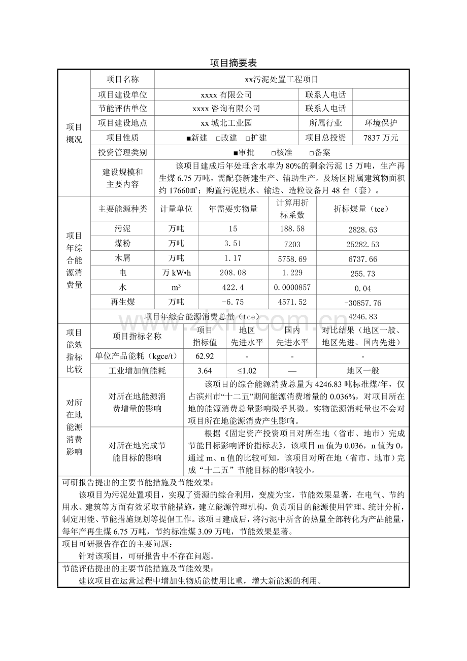 污泥处置工程项目节能评估报告.doc_第3页