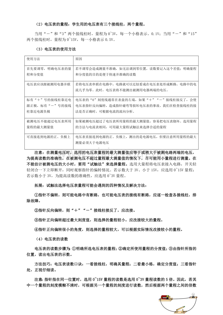 新人教版九年级物理第16章电压与电阻知识点全面总结.docx_第2页