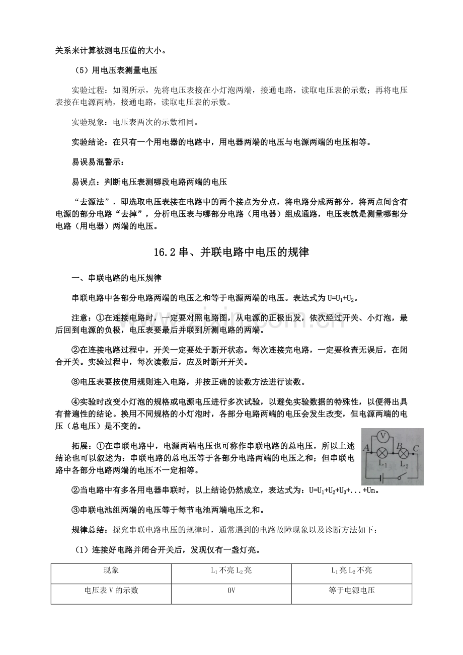 新人教版九年级物理第16章电压与电阻知识点全面总结.docx_第3页