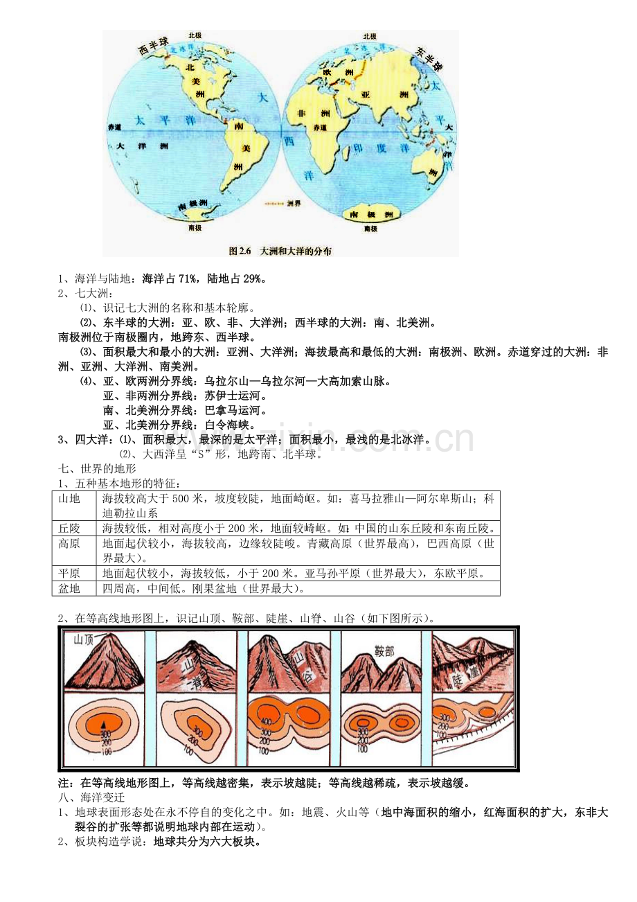 整理湘教版中考地理知识点汇编(完善版)汇编.doc_第3页