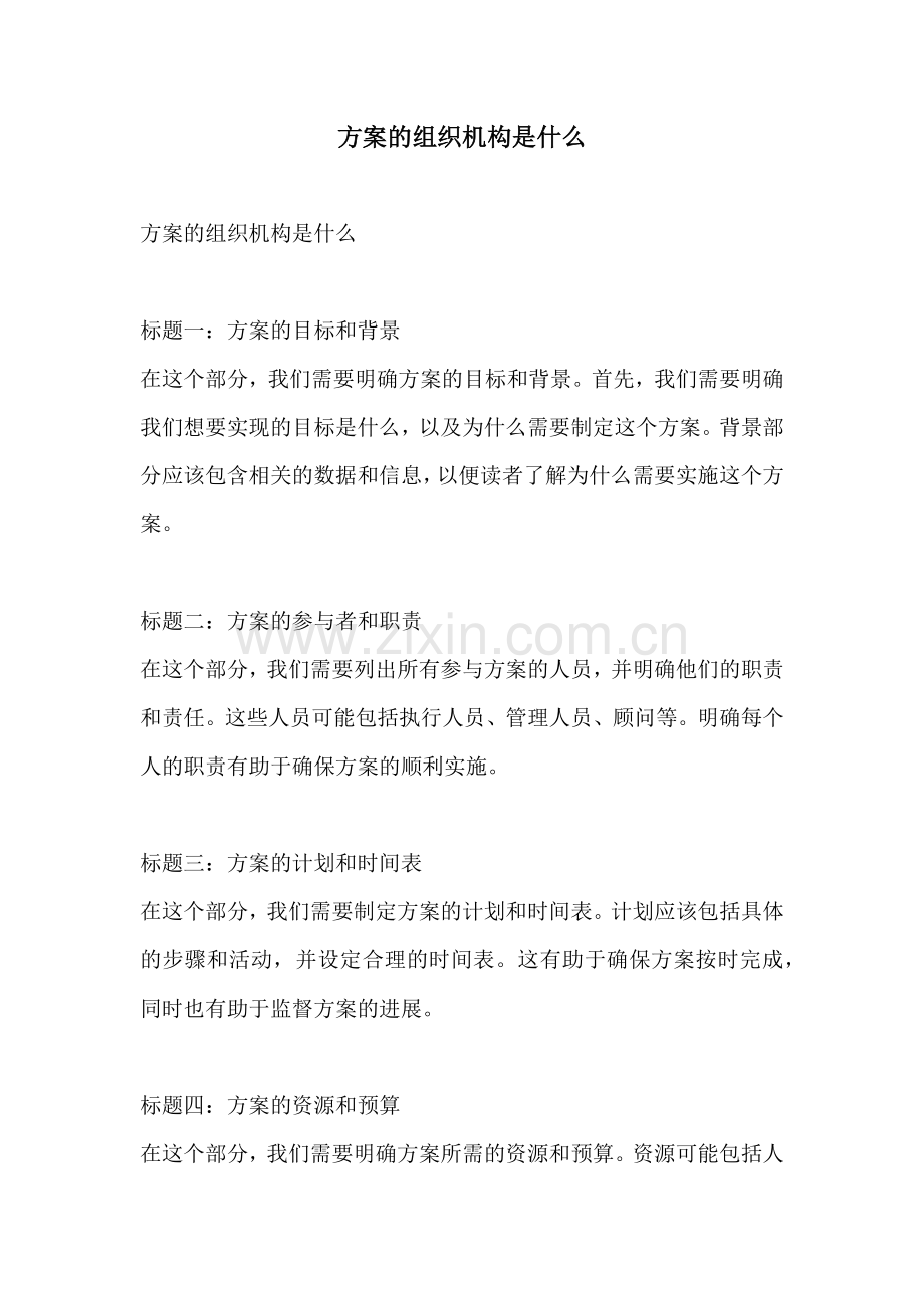 方案的组织机构是什么.docx_第1页