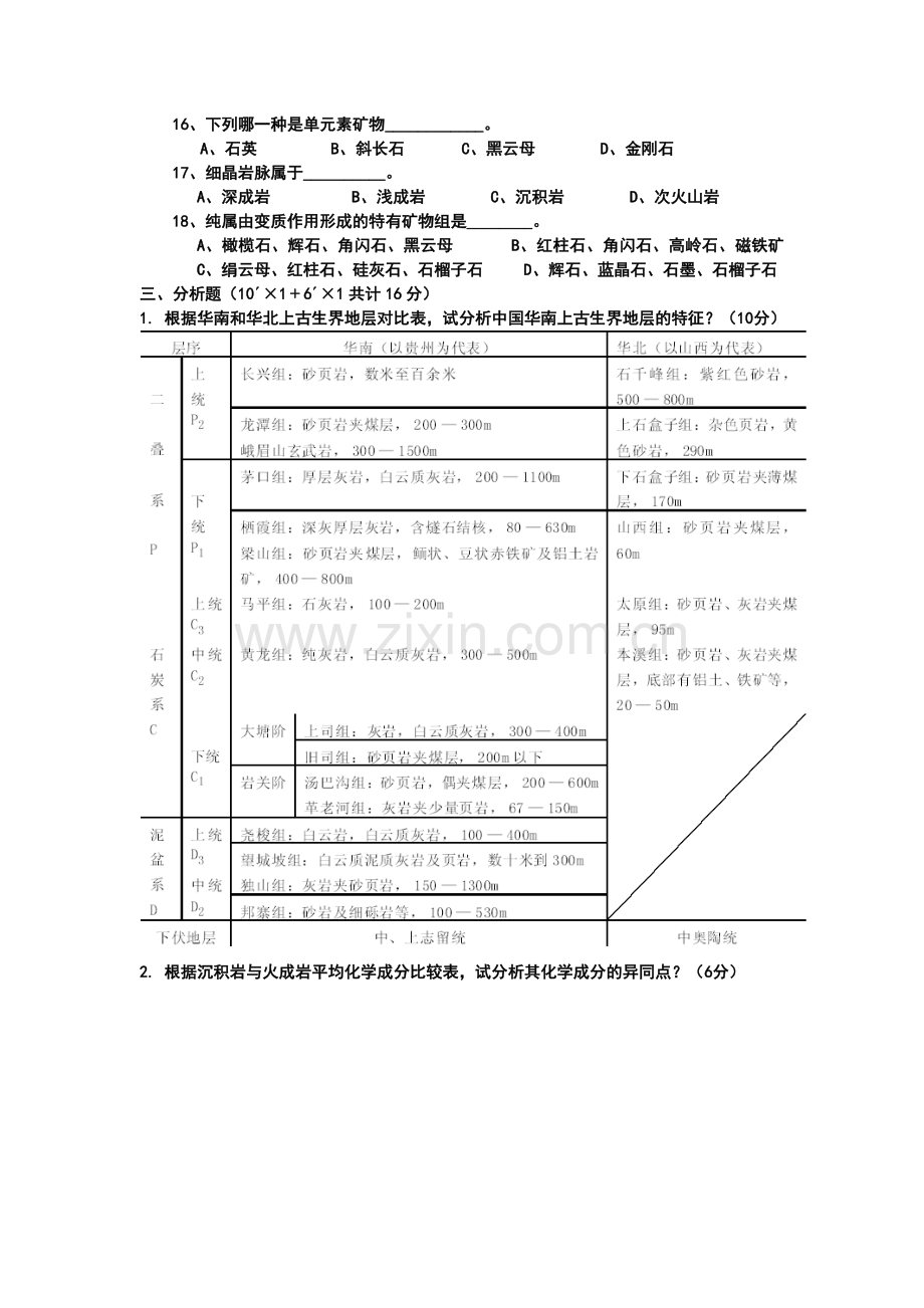 地质学基础试题及答案.doc_第2页