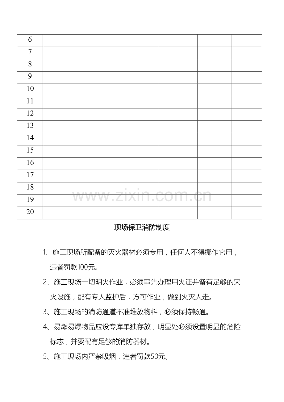 现场保卫消防制度方案预案.doc_第3页