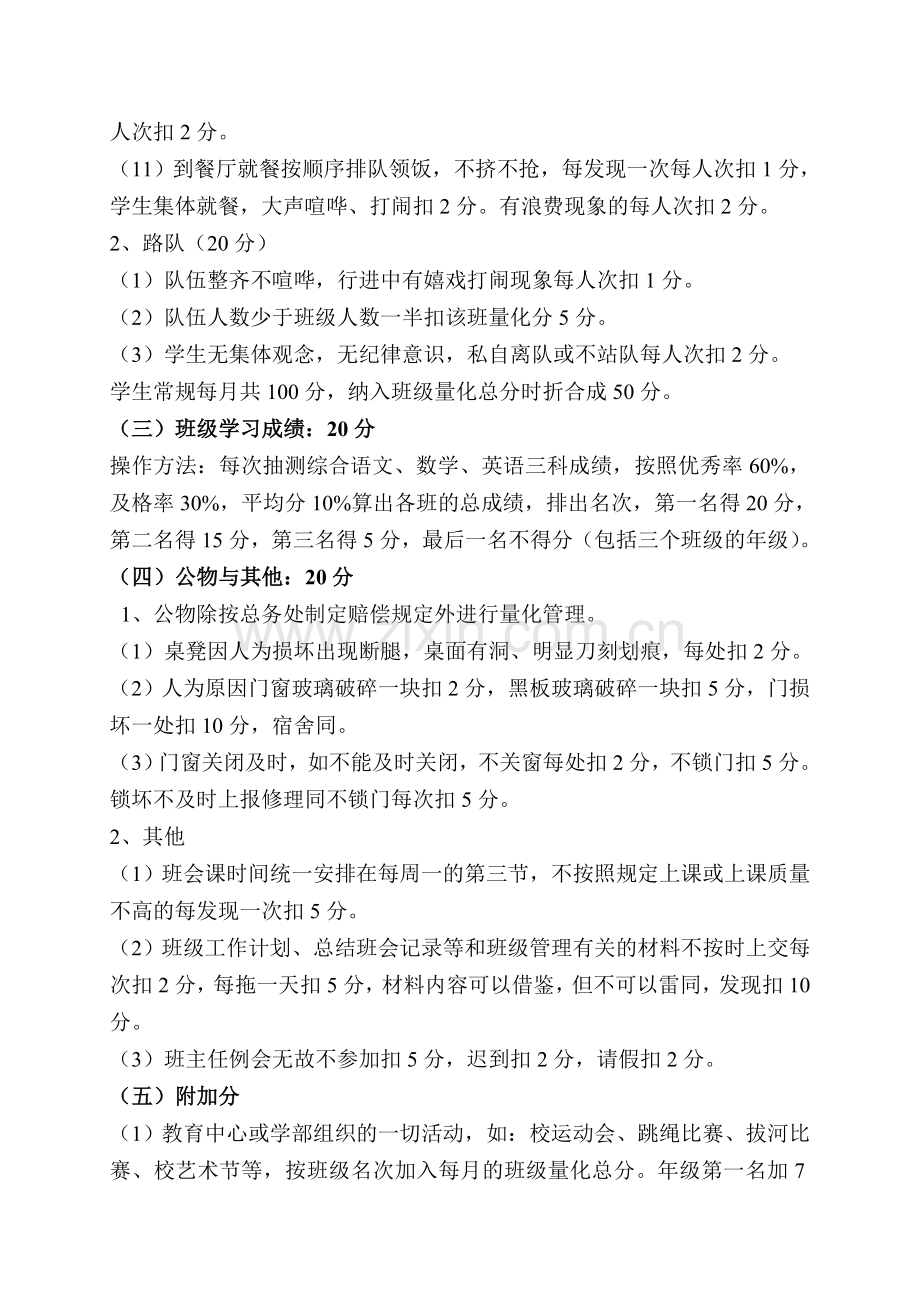 小学班主任考核制度及考核细则.doc_第3页