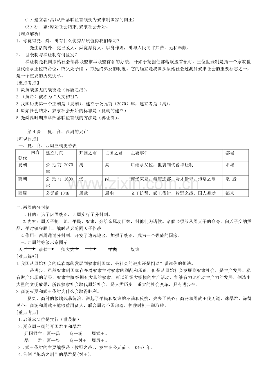 人教版七年级历史上册知识点归纳整理(完美版).doc_第3页