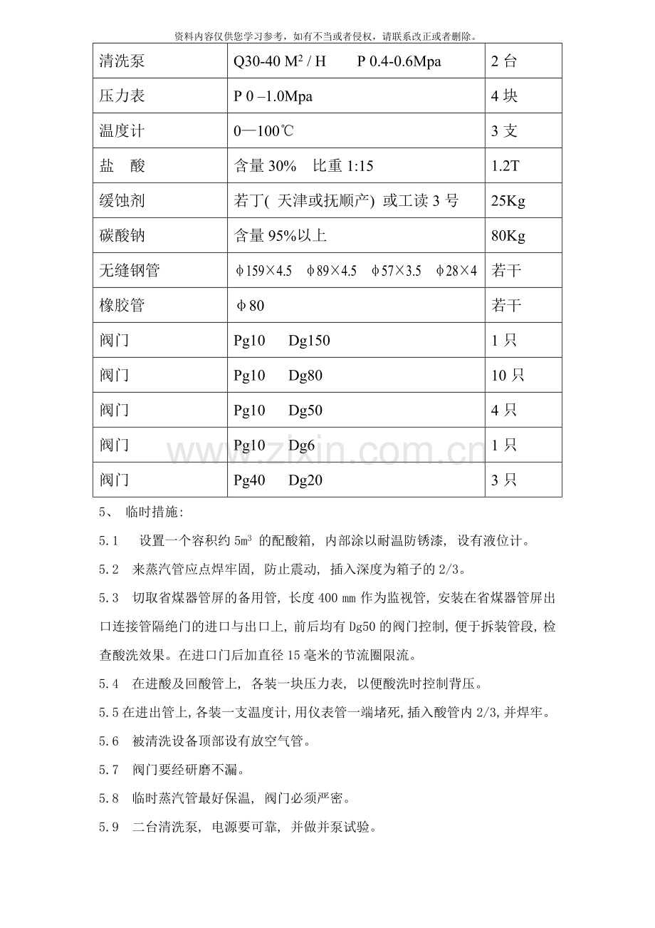 余热锅炉改造化学清洗方案样本.doc_第3页