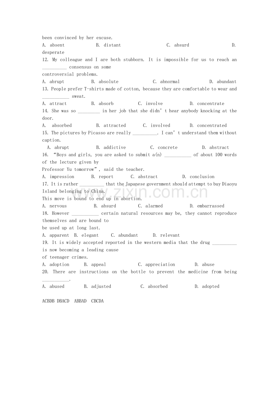 高中英语必备重点高频词汇突破专练unit1word版含解析.doc_第2页