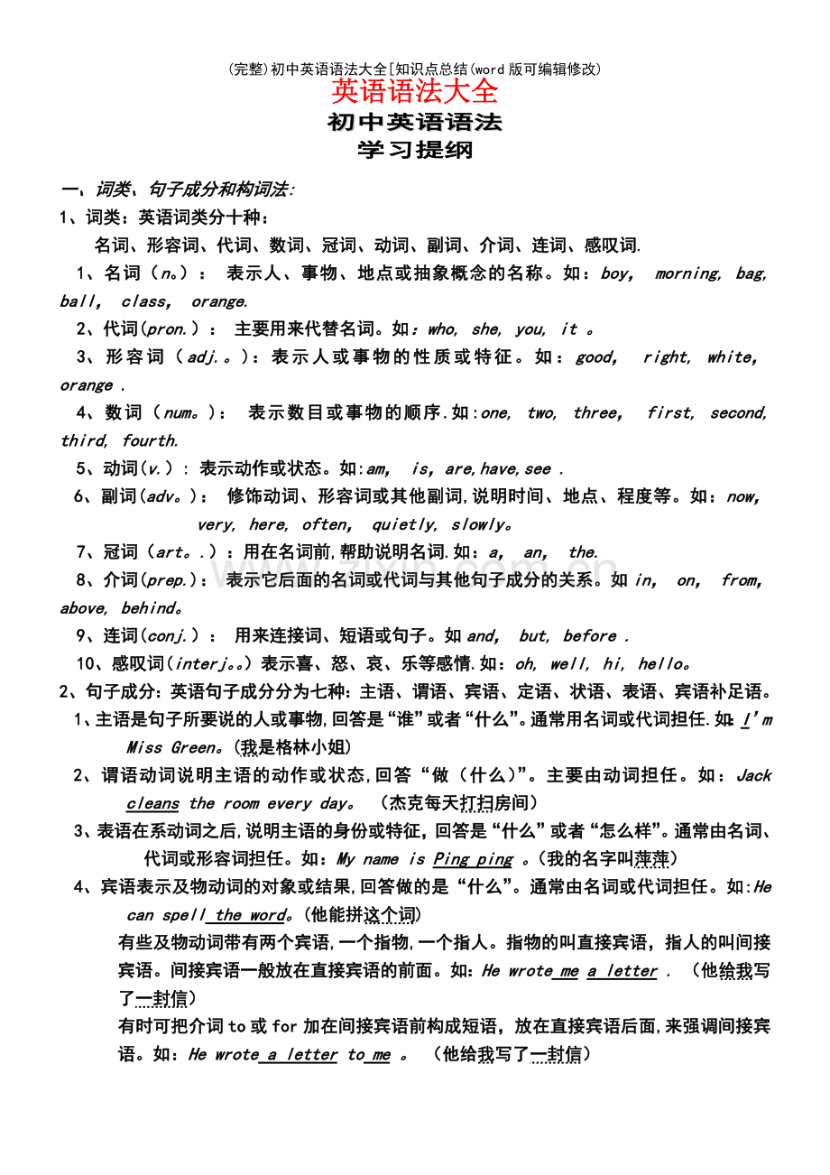 初中英语语法大全[知识点总结.pdf_第2页