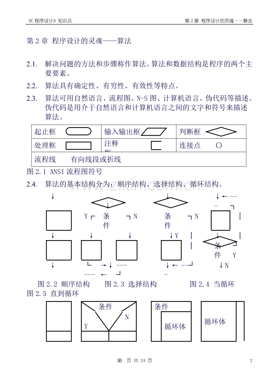 C程序设计复习资料知识点总结C语言.doc_第2页