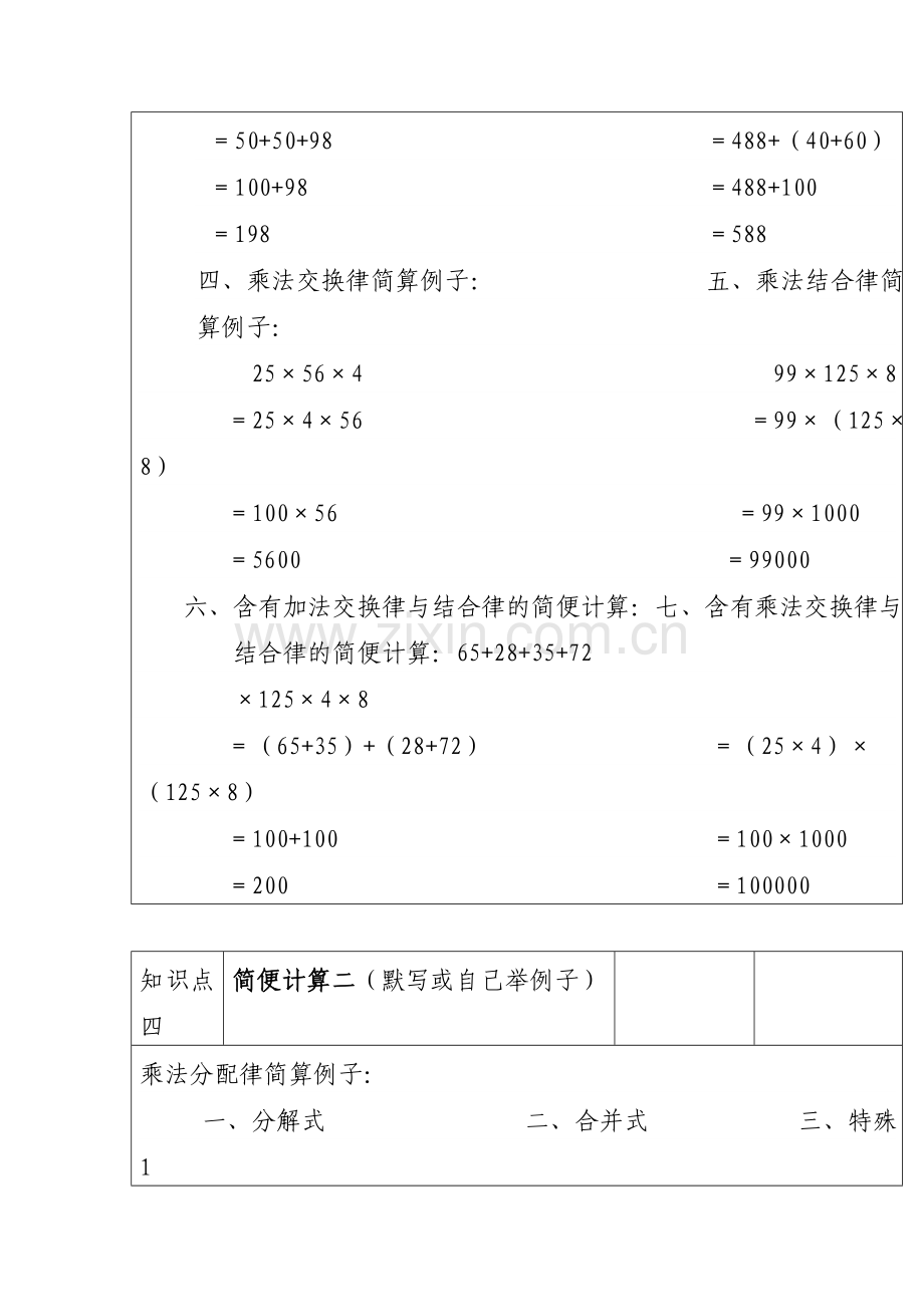 20172018人教版小学数学四年级下册知识点与练习.doc_第3页