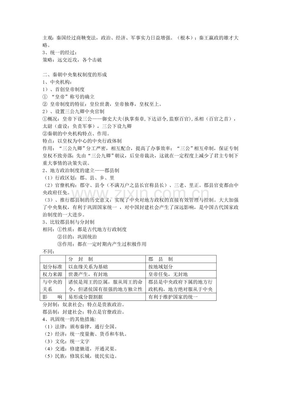 高中历史人教版必修一笔记.doc_第3页