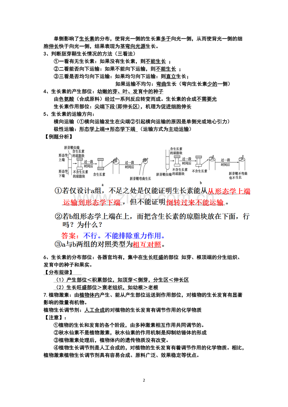 植物的激素调节(知识点笔记).doc_第2页