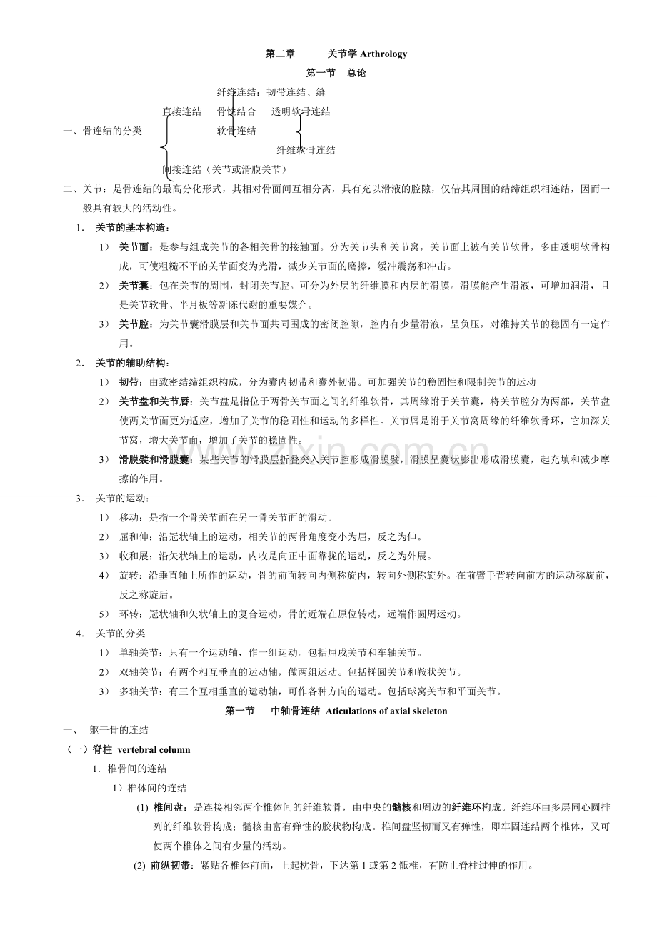 最全的系统解剖学重点复习.doc_第1页