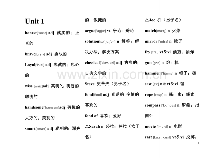 高中英语单词表带音标.doc_第1页