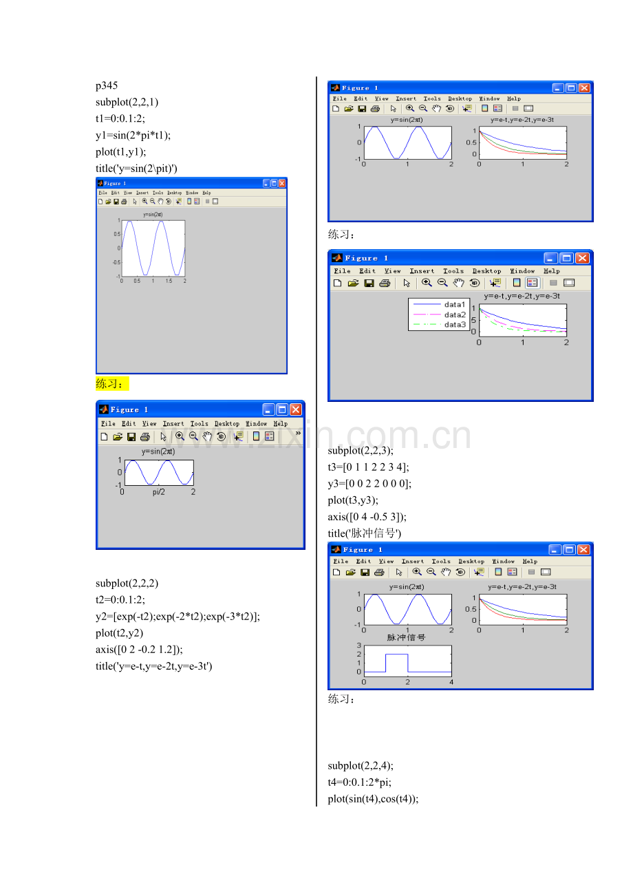 实验4、matlab的计算可视化和GUI设计.doc_第1页