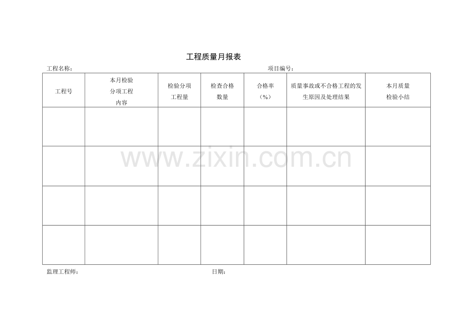 工程质量月报表.pdf_第1页