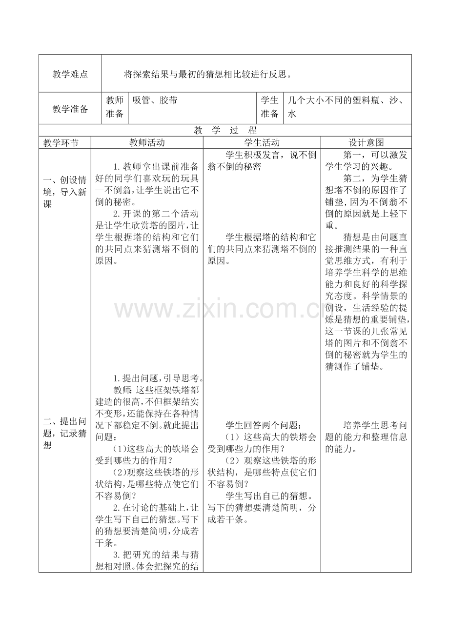 教科版小学科学六年级上册第二单元《建高塔》教学设计.doc_第2页