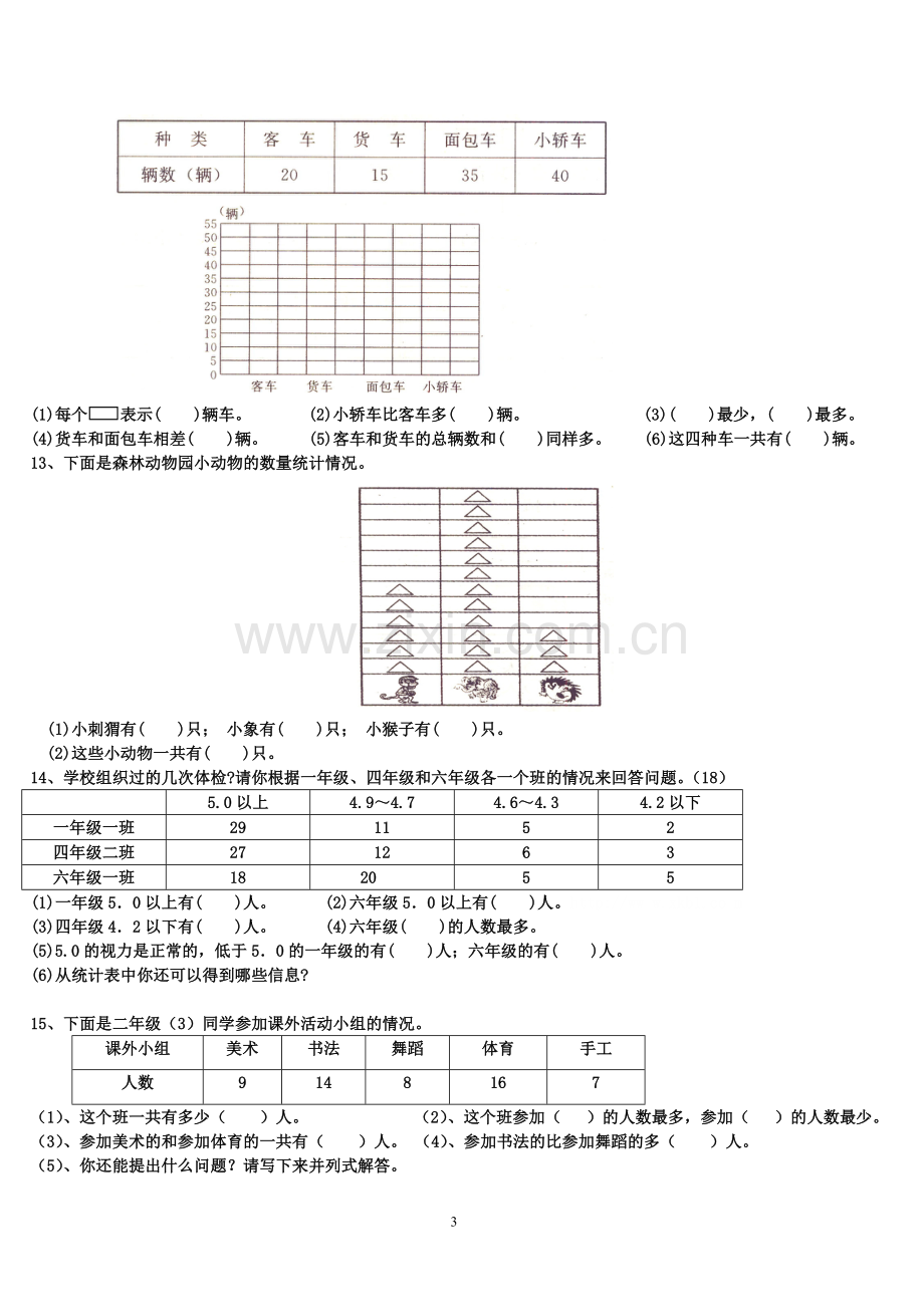 二年级下-数据收集整理经典练习题.doc_第3页