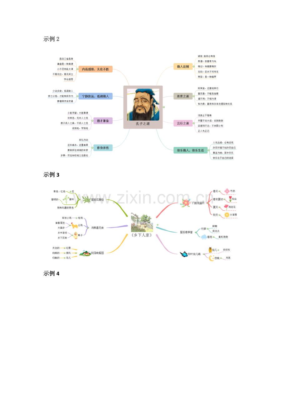 小学语文思维导图模板.doc_第3页