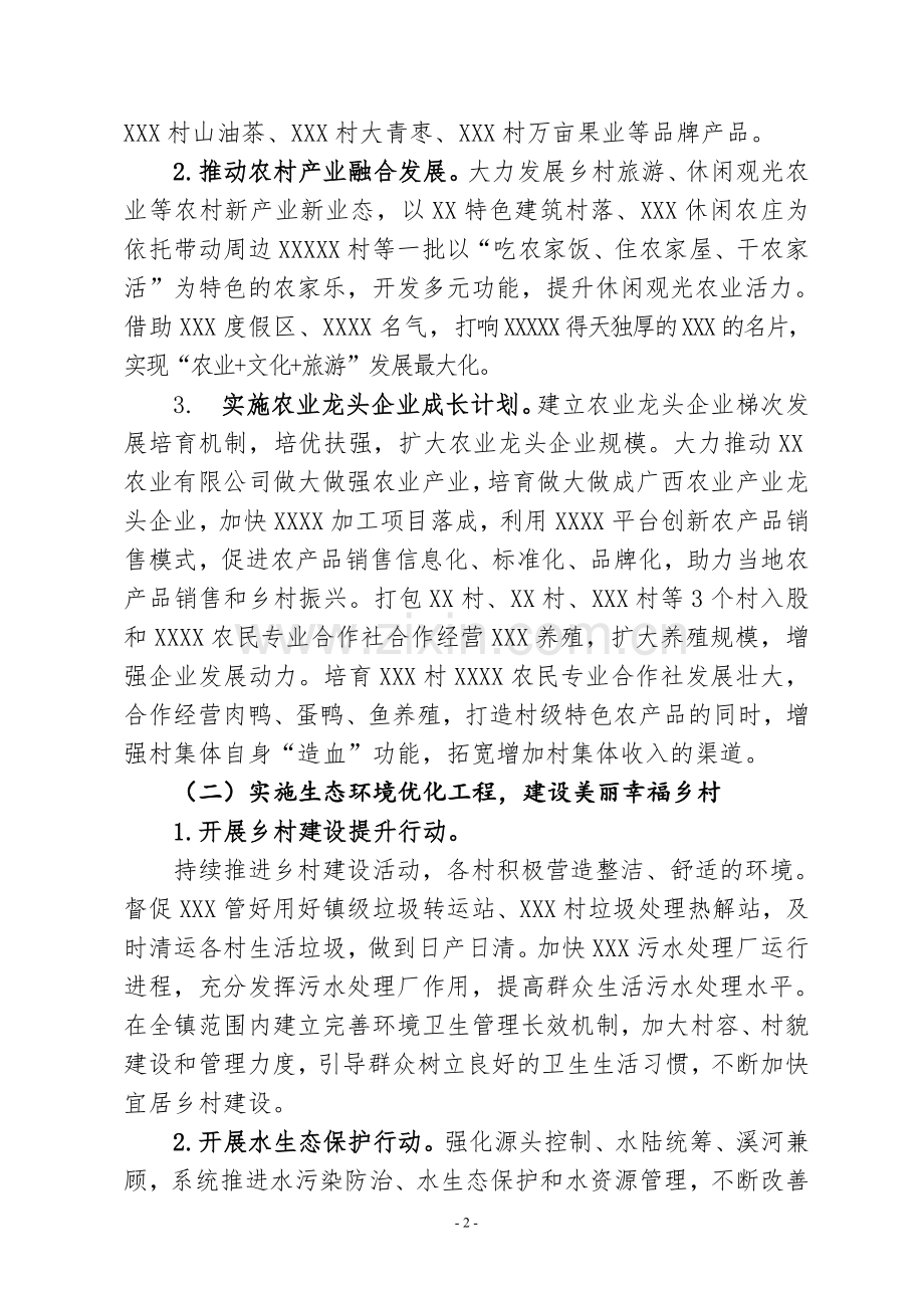 乡镇乡村振兴战略方案.doc_第2页