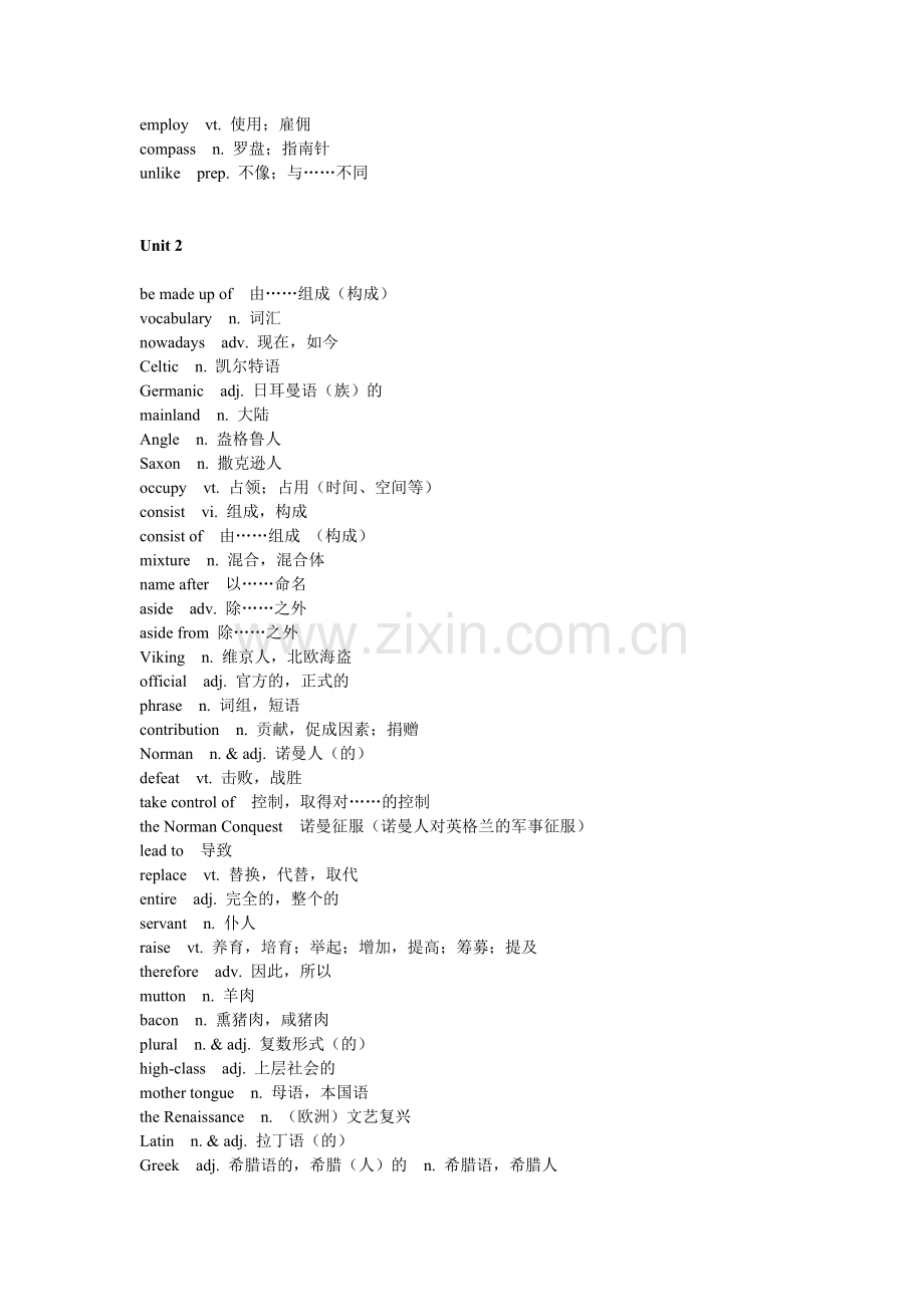 2012牛津译林版高中英语模块三词汇表.doc_第3页