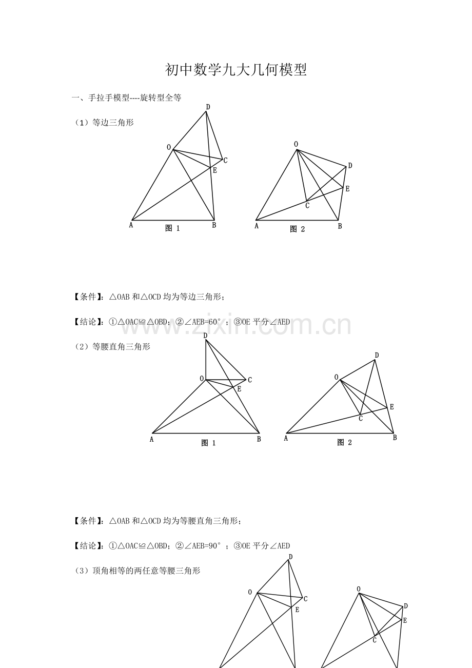 初中数学九大几何模型.doc_第1页