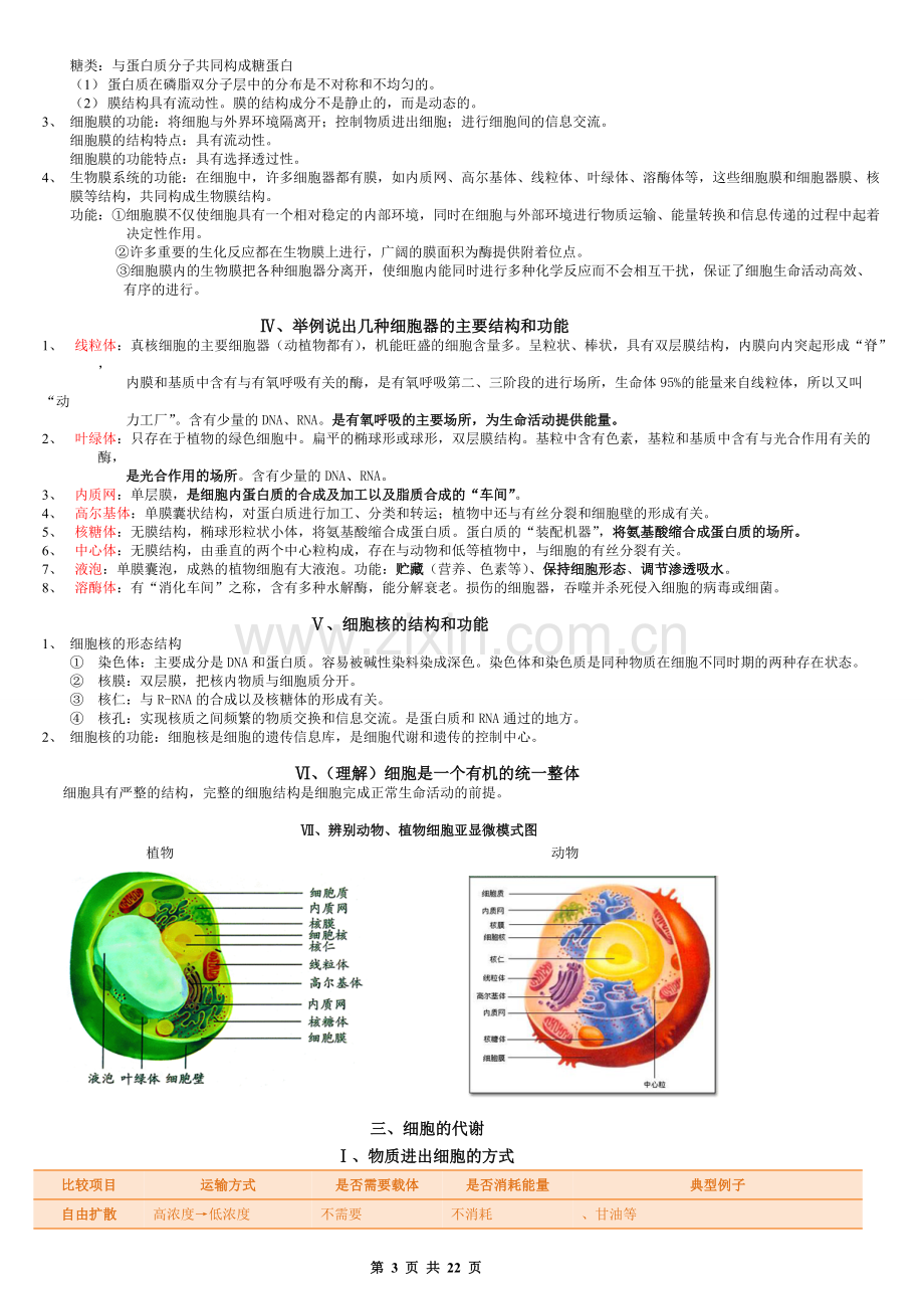 高中生物必修知识点总结(文科).pdf_第3页