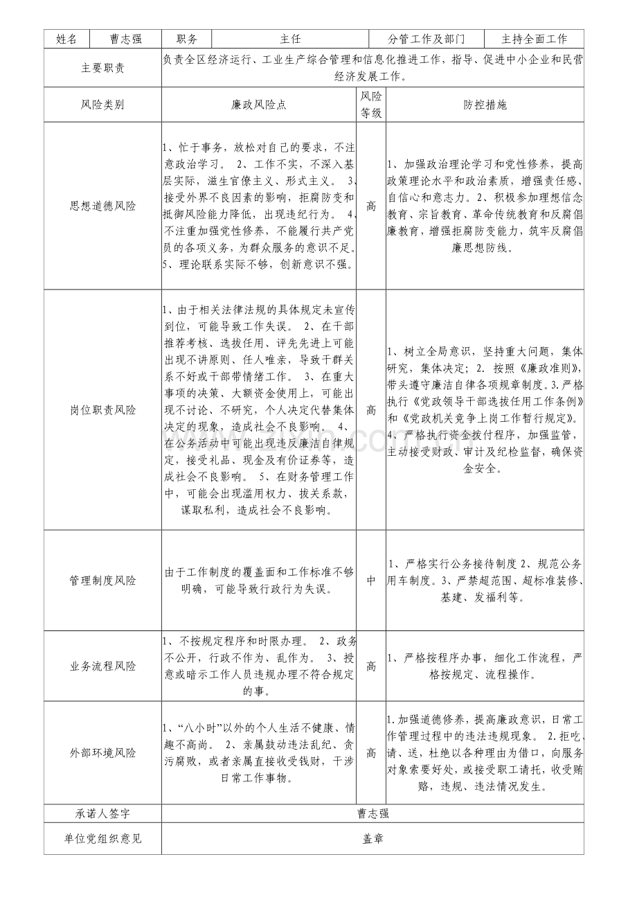 单位廉政风险防控措施表.doc_第3页