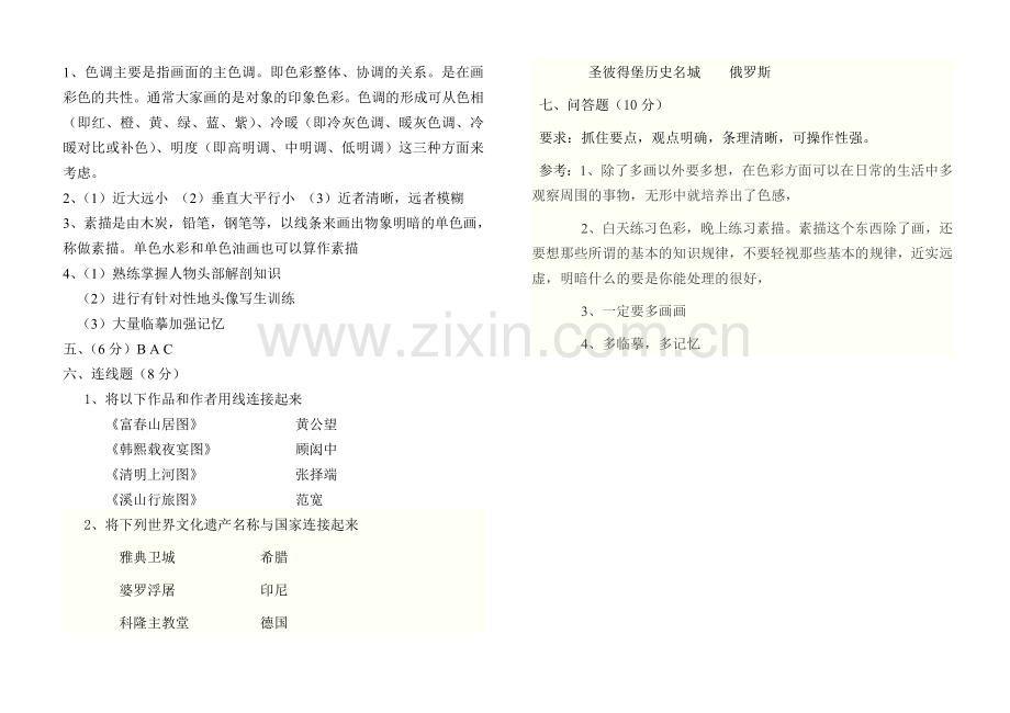 高中美术教师理论考试试卷及答案.doc_第3页