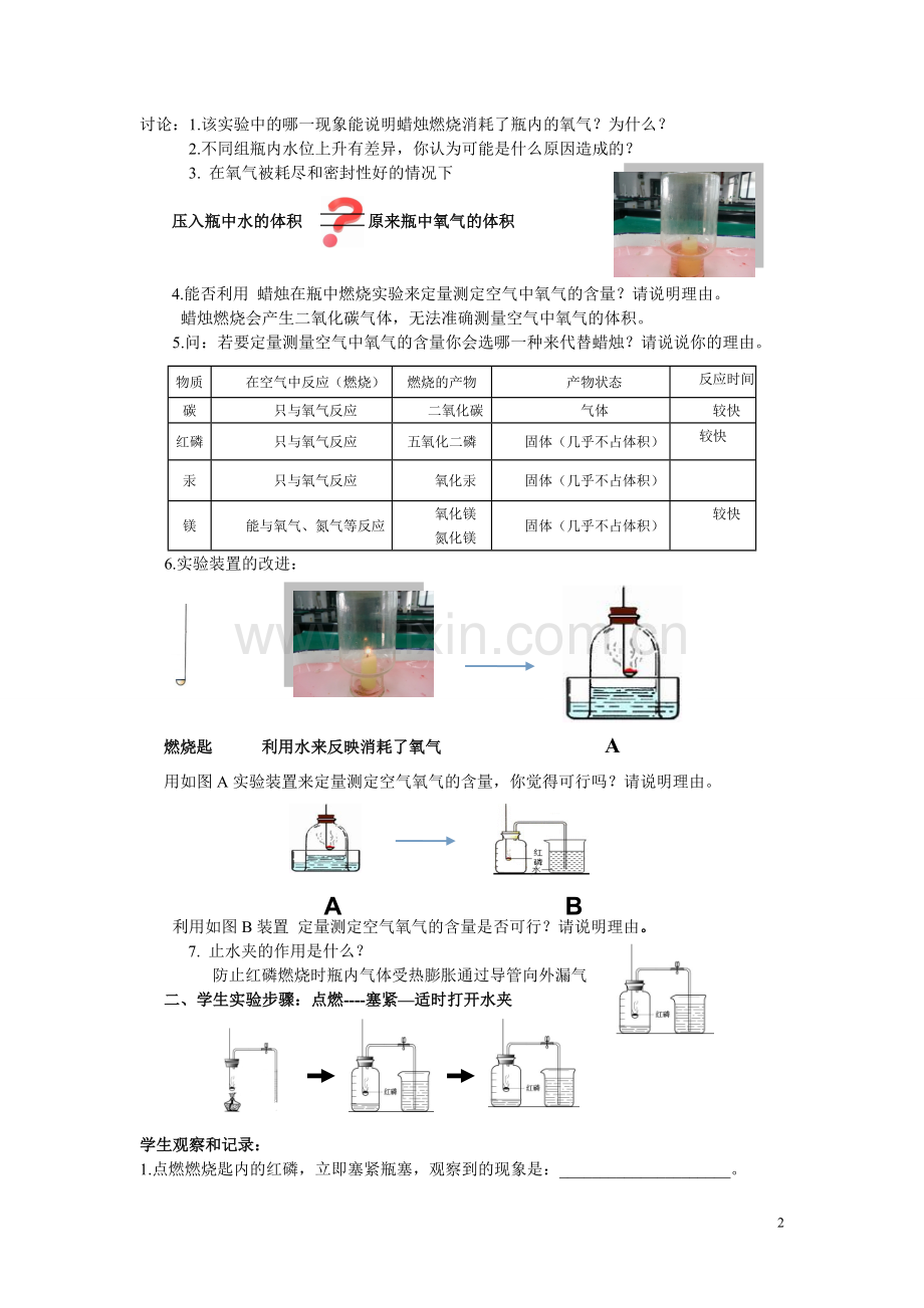 浙教版八年级科学下册3.1空气与氧气教学设计.doc_第2页