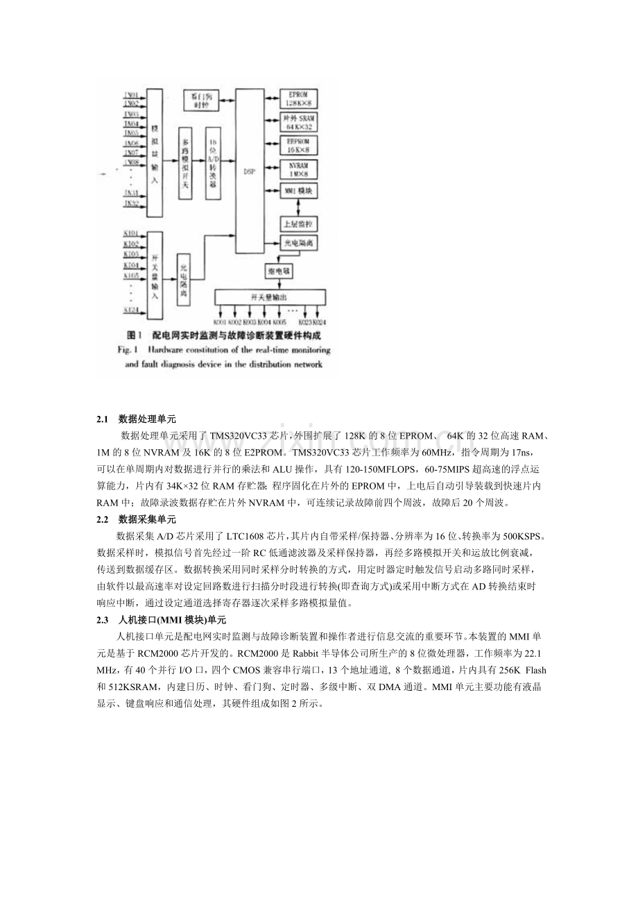 智能配电网实时监测与故障诊断装置的开发.doc_第2页