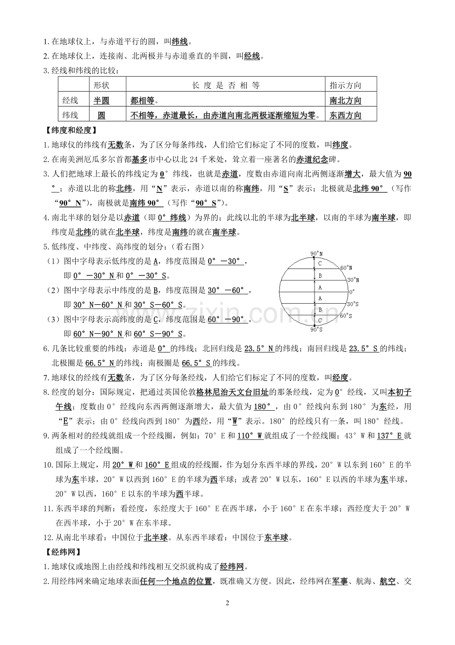 初中地理结业考试复习提纲(商务星球版).doc_第2页