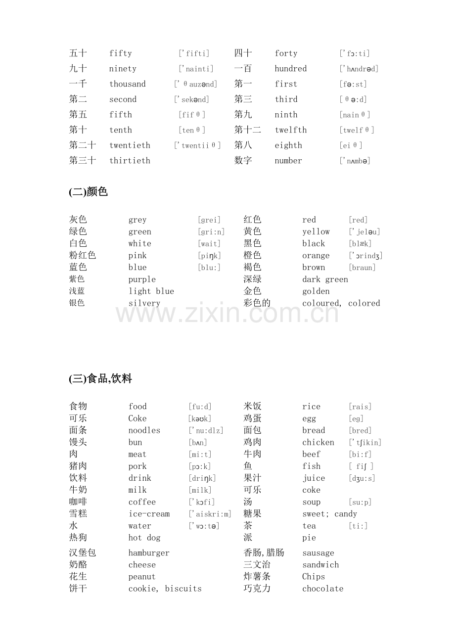 广州版小学英语单词分类表.doc_第2页