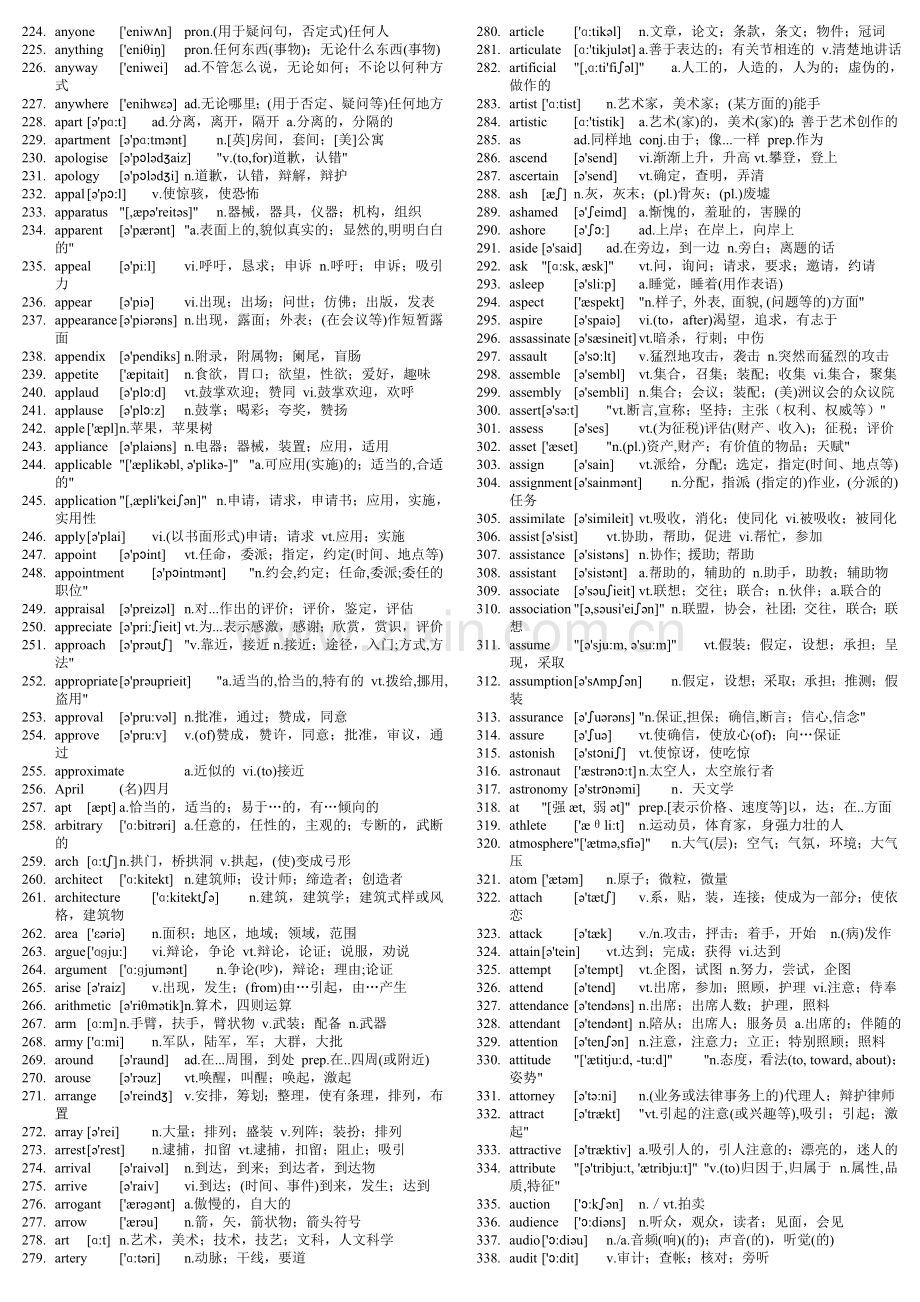 考研英语大纲词汇《带音标》超全版本.doc_第3页