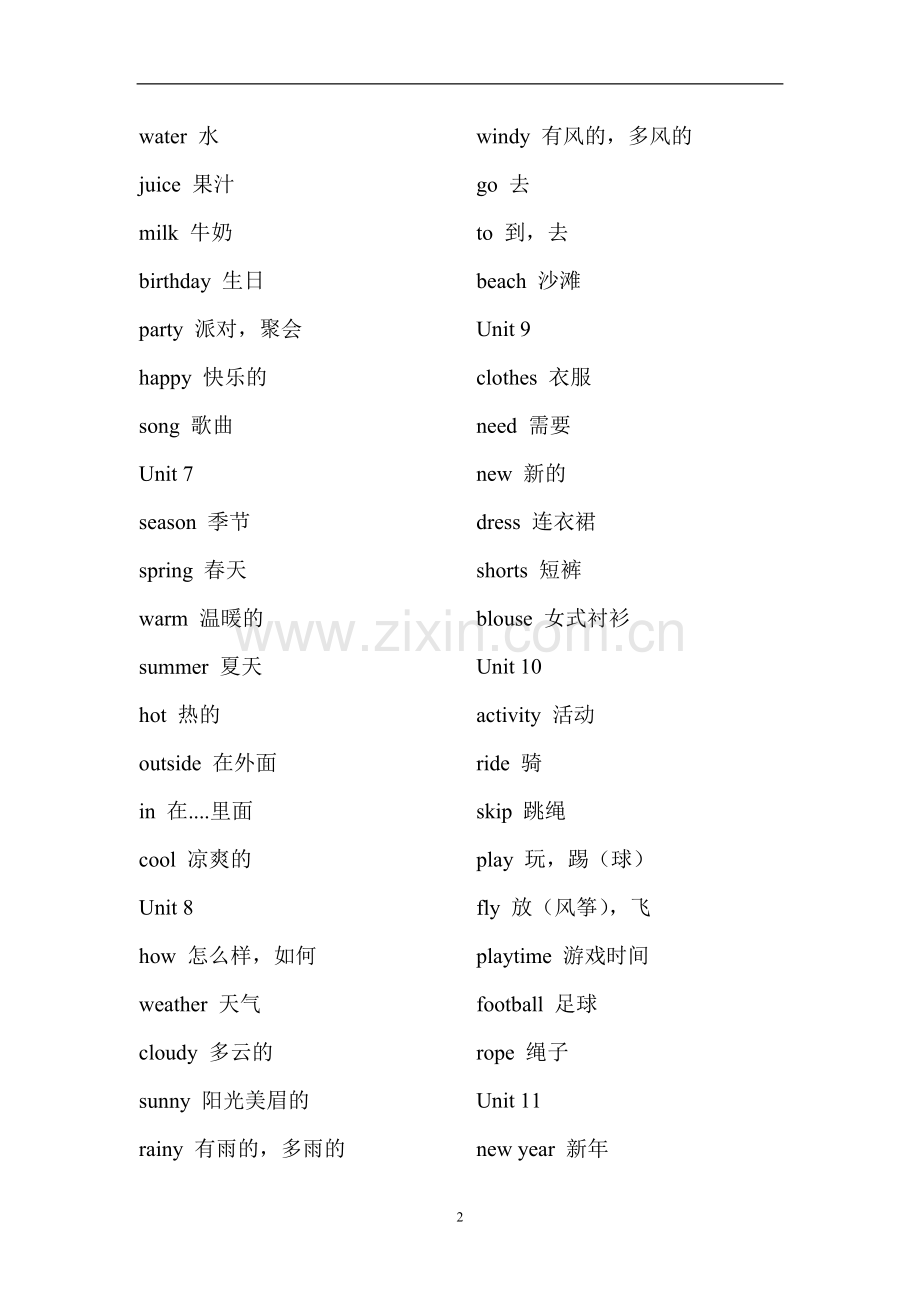 沪教牛津版小学一至六年级英语单词汇总.doc_第2页