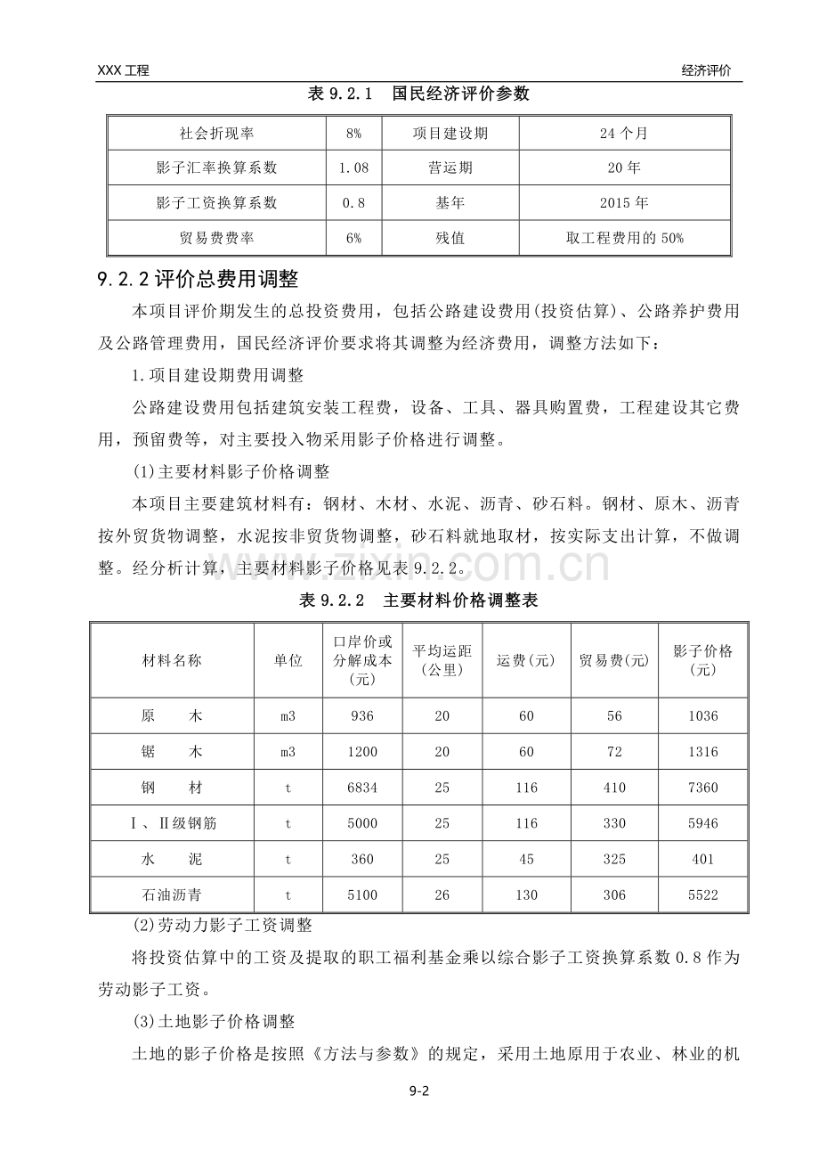 某市政工程可研报告经济评价.doc_第2页