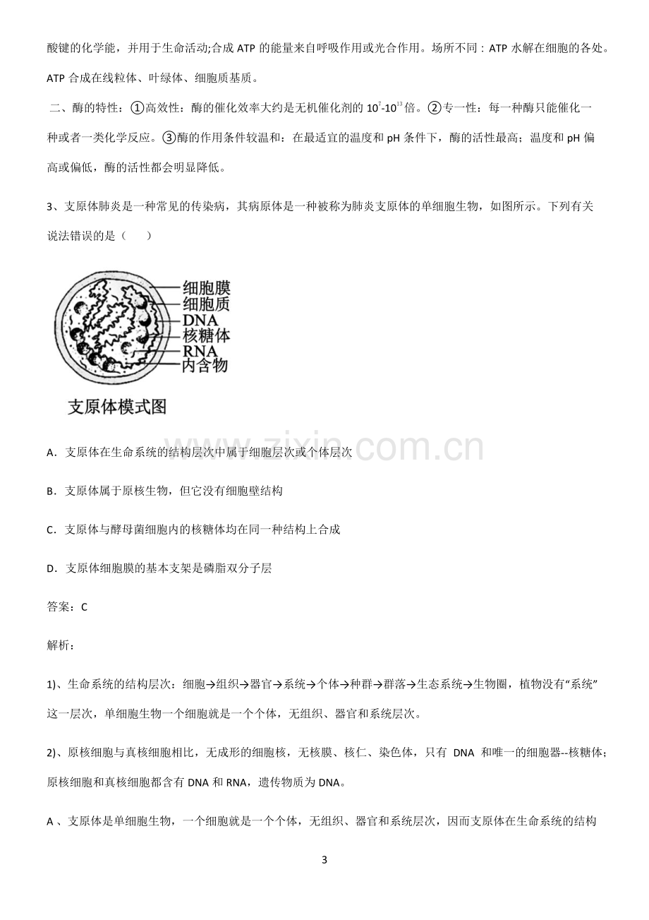 高三生物重点知识归纳.pdf_第3页