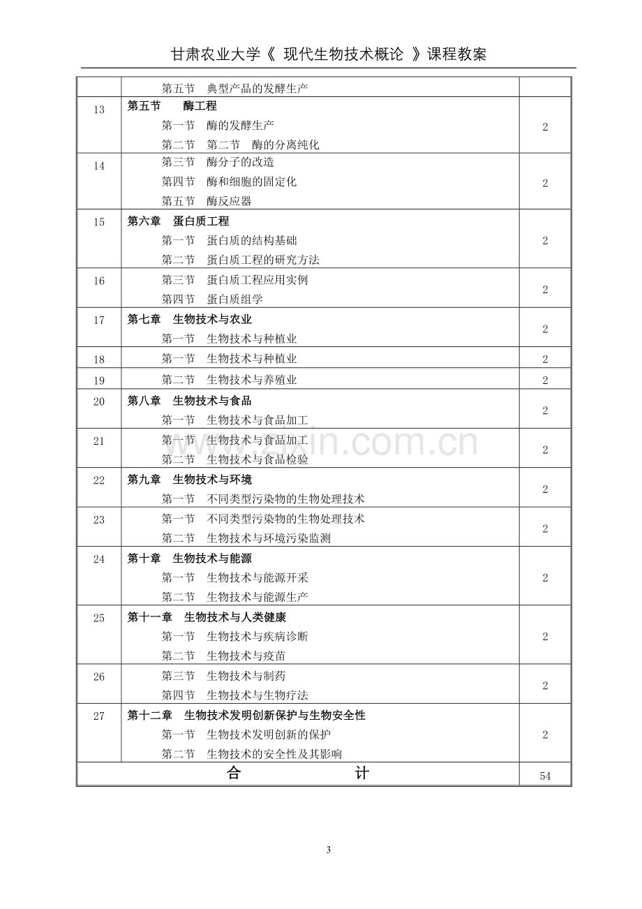 《现代生物技术概论》教案.doc_第3页