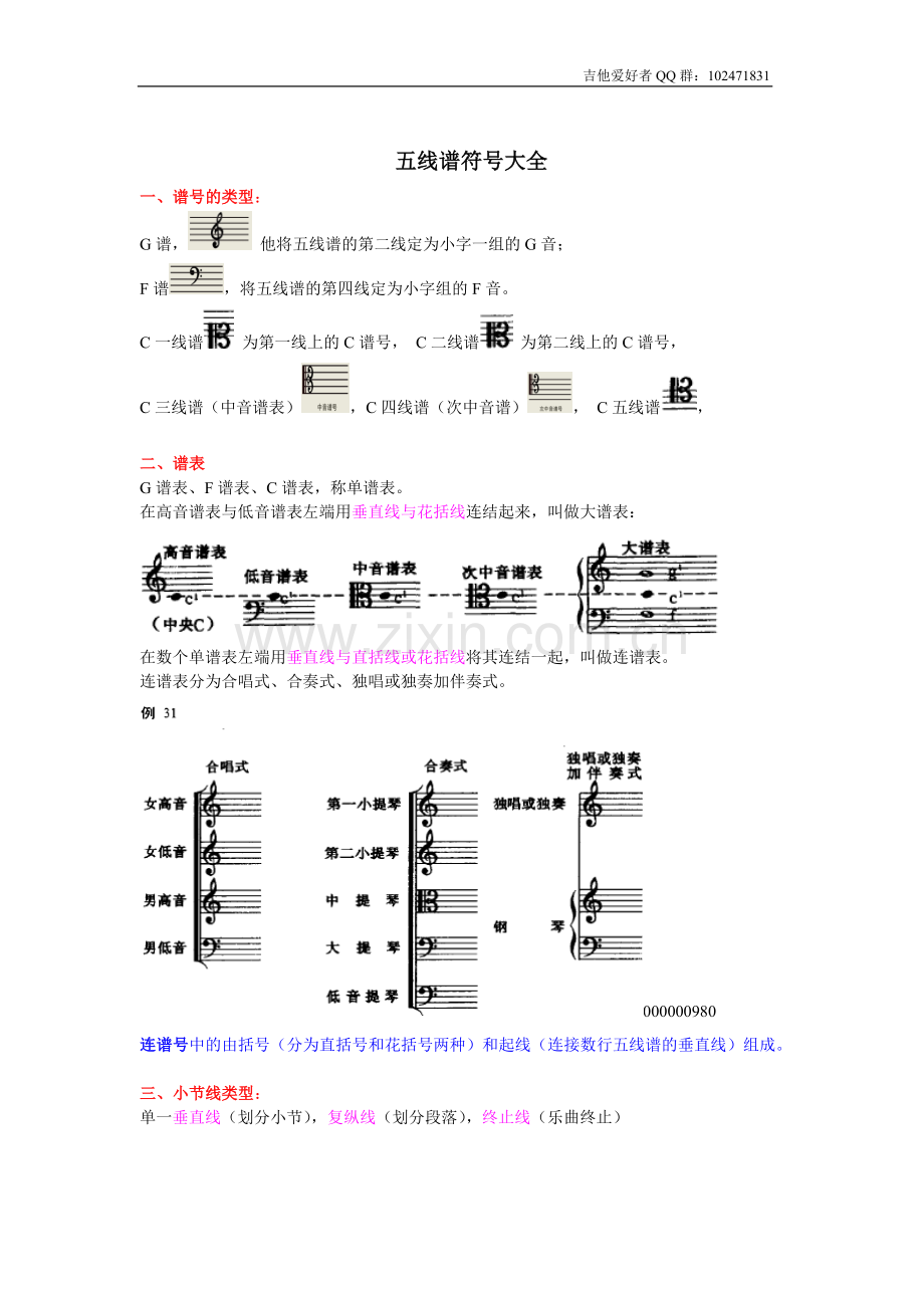 -五线谱符号大全(1).doc_第1页