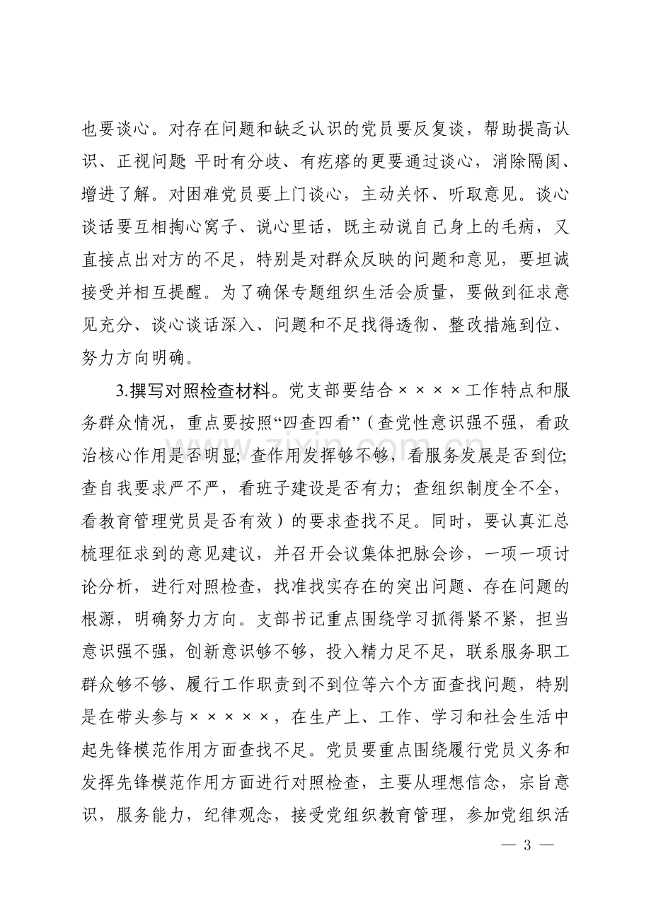 党支部专题组织生活会方案.doc_第3页