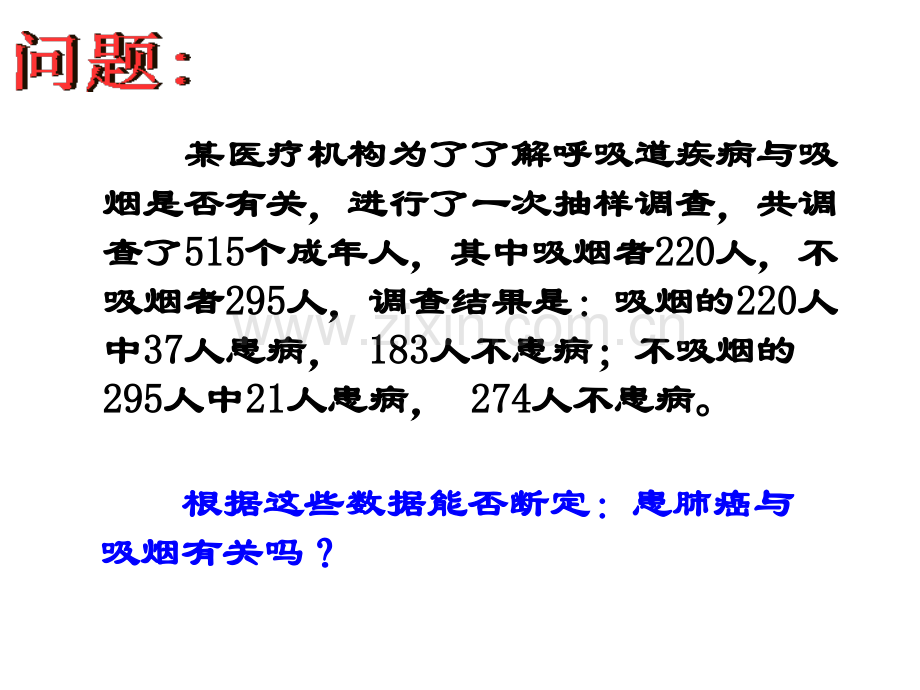 【数学】3-2《独立性检验的基本思想及其初步应用》课件(新人教A版选修2-3).ppt_第2页