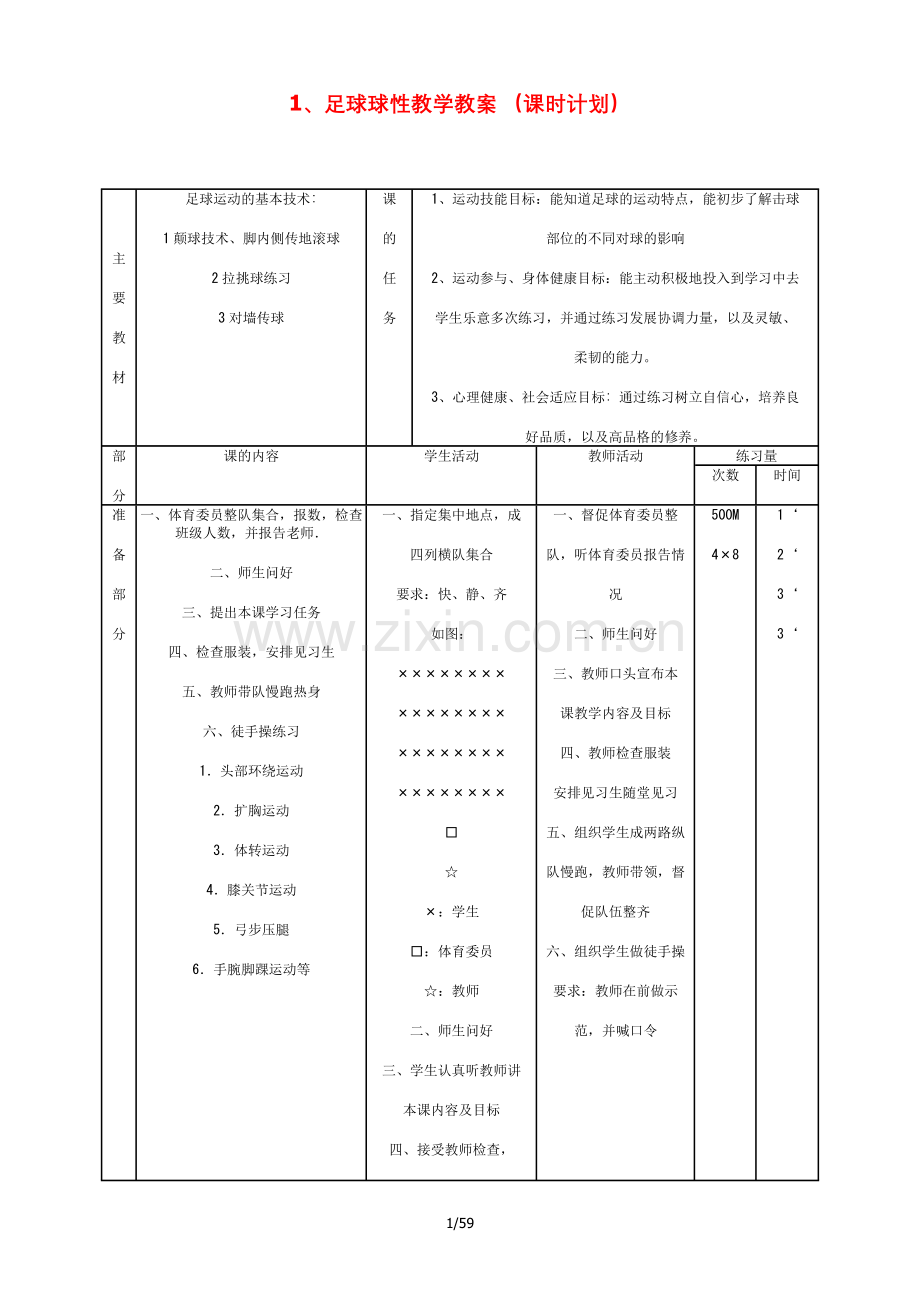 初中体育课足球教学教案.doc_第2页