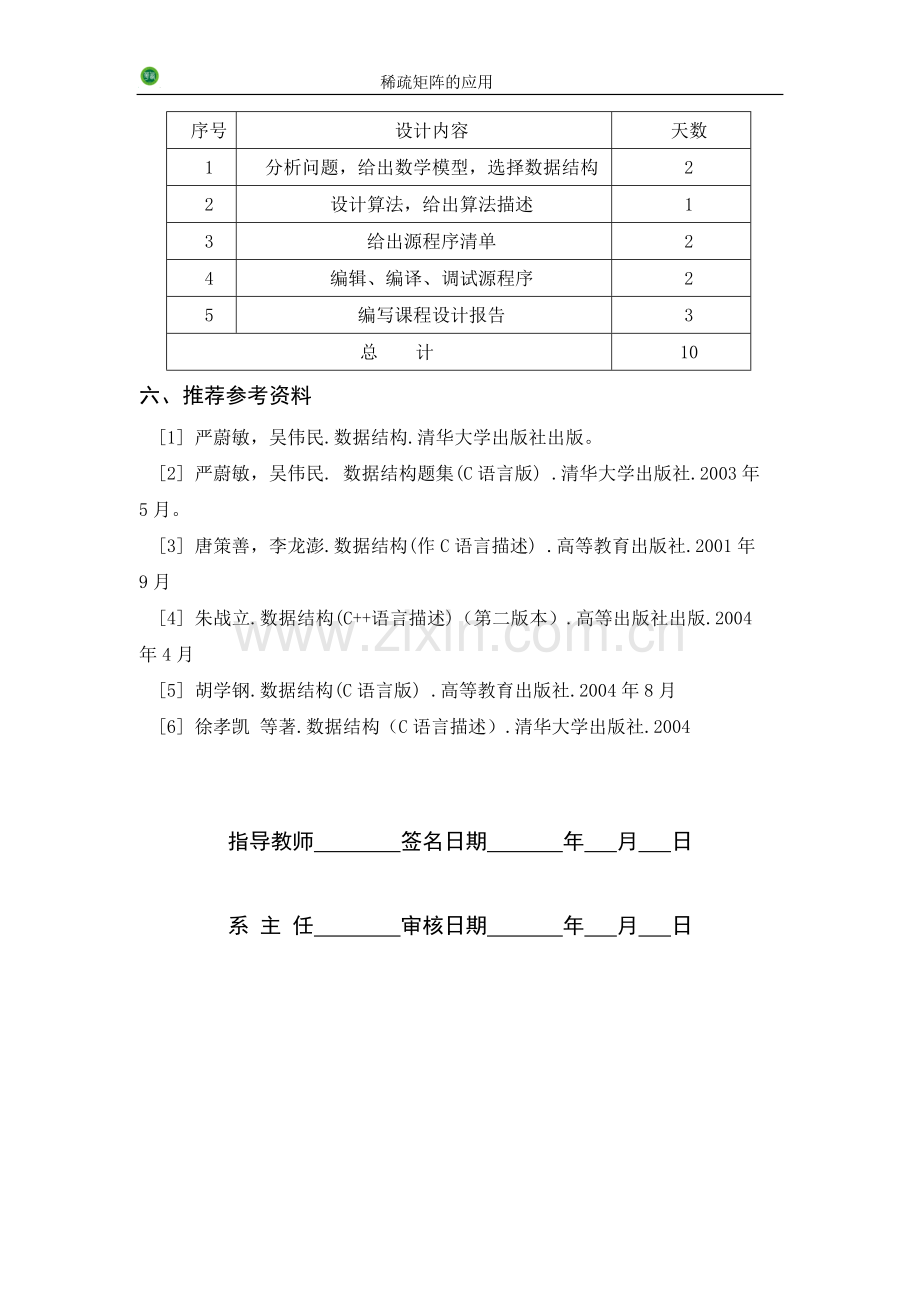 实验报告----数据结构课程设计稀疏矩阵的应用.doc_第3页