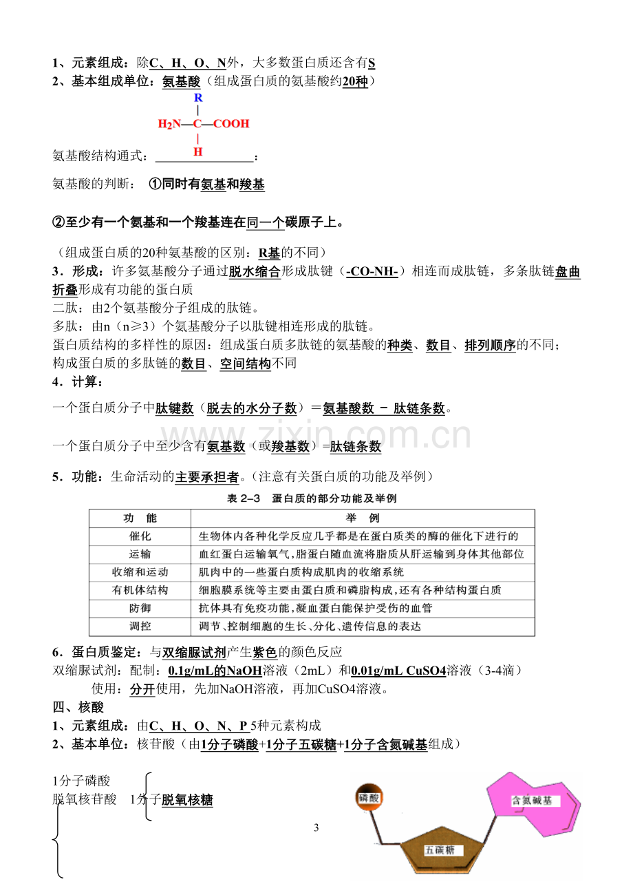 生物高考必备——知识点总结(必修1-3-选修3).doc_第3页